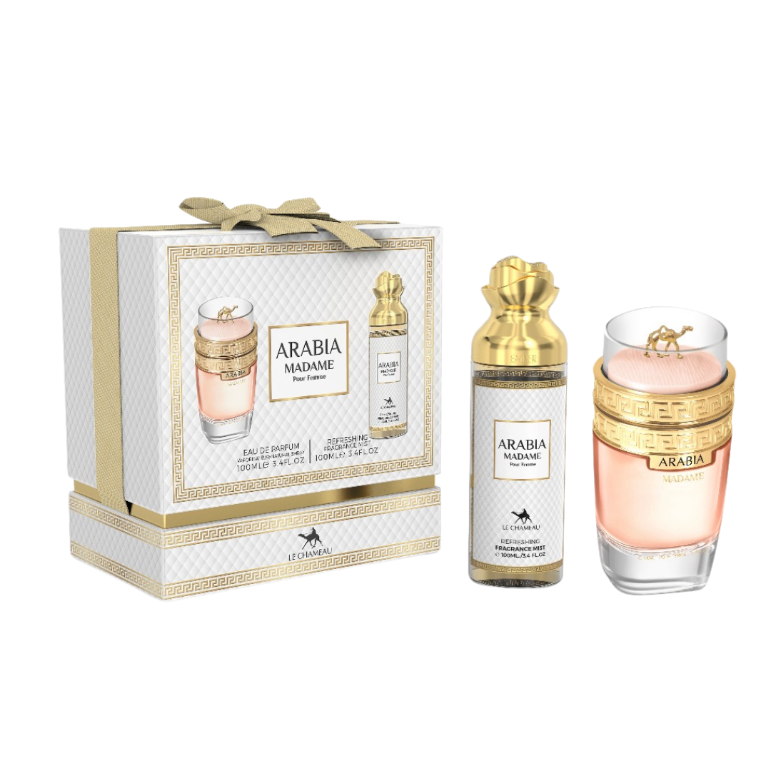 2in1 Gift Set Arabia Madame Eau De Parfum & Body Mist 100ml ✨ | Timeless Elegance in a Luxurious Gift Set