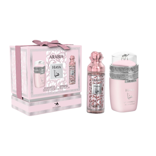 2in1 Gift Set Arabia Haya Hard Box EDP Gift Set ✨ | A Luxurious Floral & Gourmand Experience