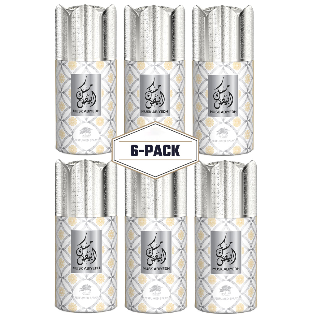 Musk Abiyedh Perfume Deodorant 6x Pack ✨ 250ml | Fresh Citrus & Luxurious Musk Blend