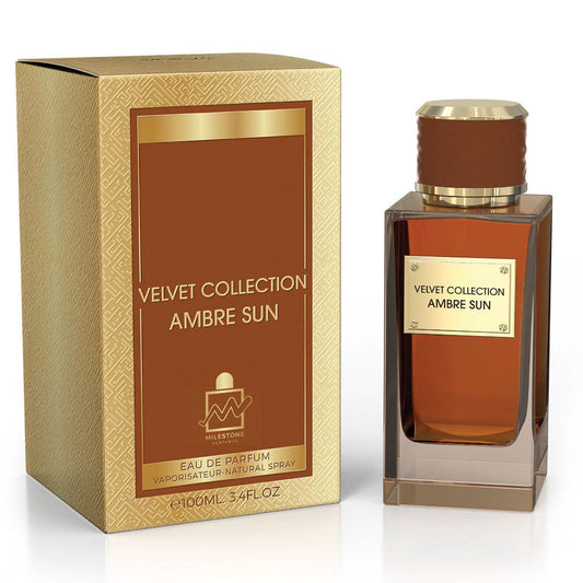 MILESTONE Velvet Collection Ambre Sun EDP ✨ 100ML | Warm, Spicy Elegance with a Rich, Woody Base