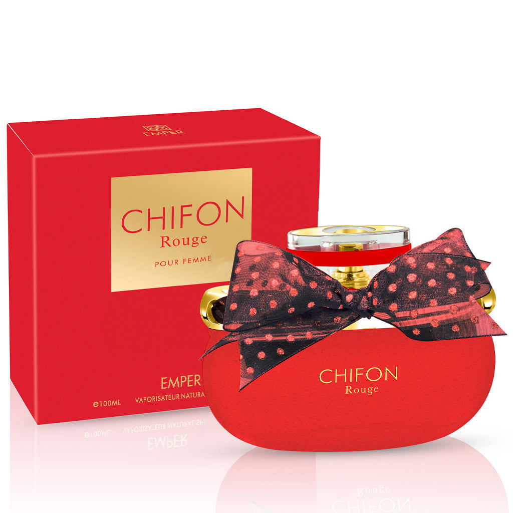 Chifon Rouge Pour Femme EDP ✨ 100ml | Vibrant Citrus & Floral Elegance with Warm Woody Base