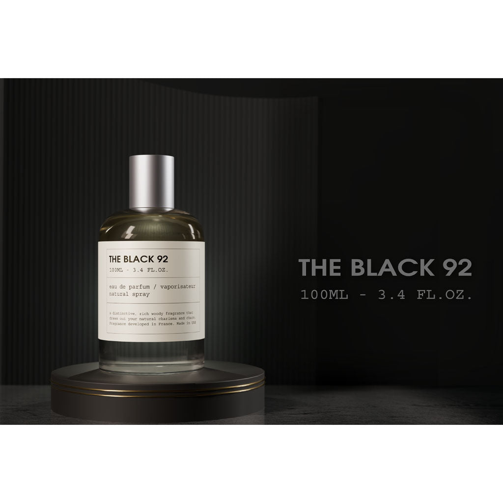 The Black 92 EDP ✨ 100ml | A Complex Fusion of Fresh, Woody, and Smoky Notes