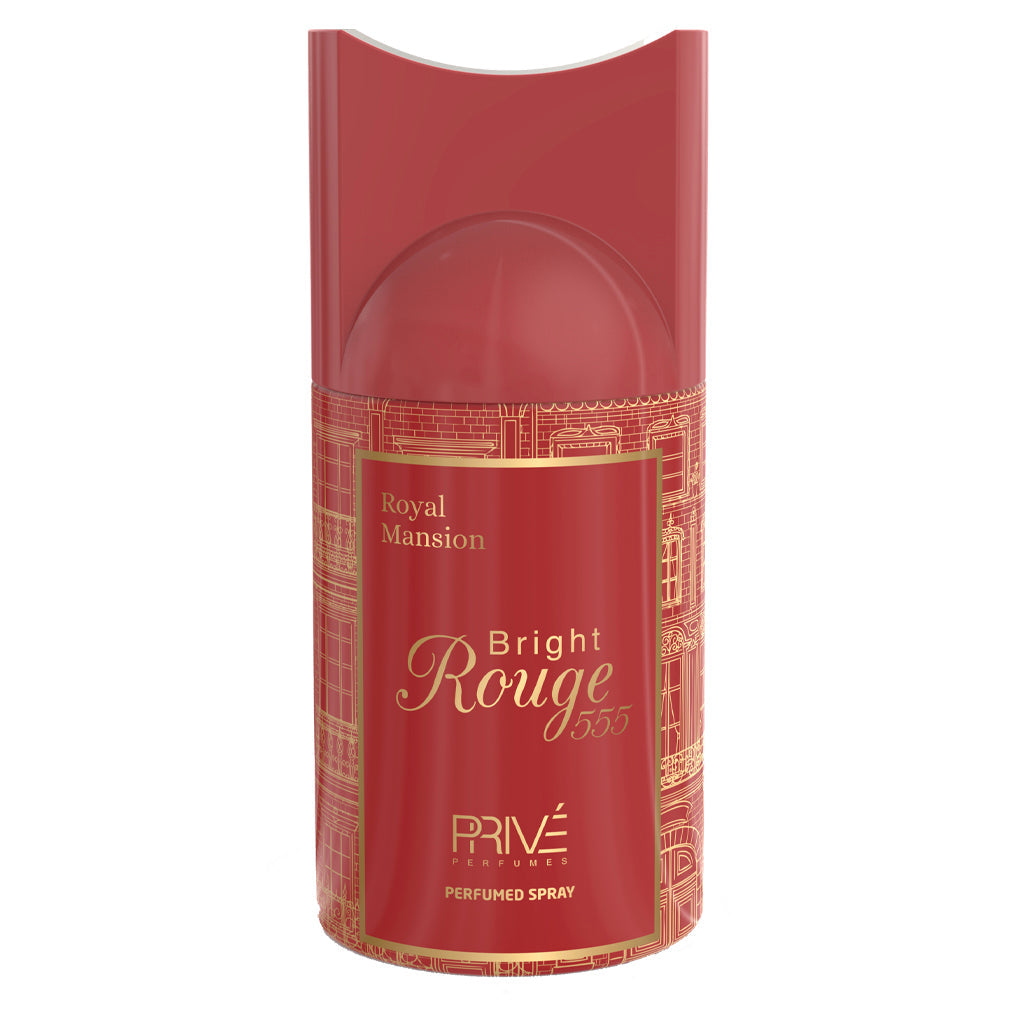 PRIVE Perfume Bright Rouge 555 Deodorant 250ML 6x Pack ✨ | A Sensual Floral & Woody Aroma for Ultimate Freshness