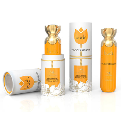 Buds Delicate Essence (Unisex) EDP ✨ 100ml | A Vibrant Tropical Scent with a Soft, Woody Finish