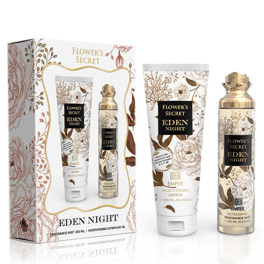 Flower's Secret Eden Night Gift Set ✨ | 100ml EDP | A Sweet Floral Journey with Warm, Woody Depth