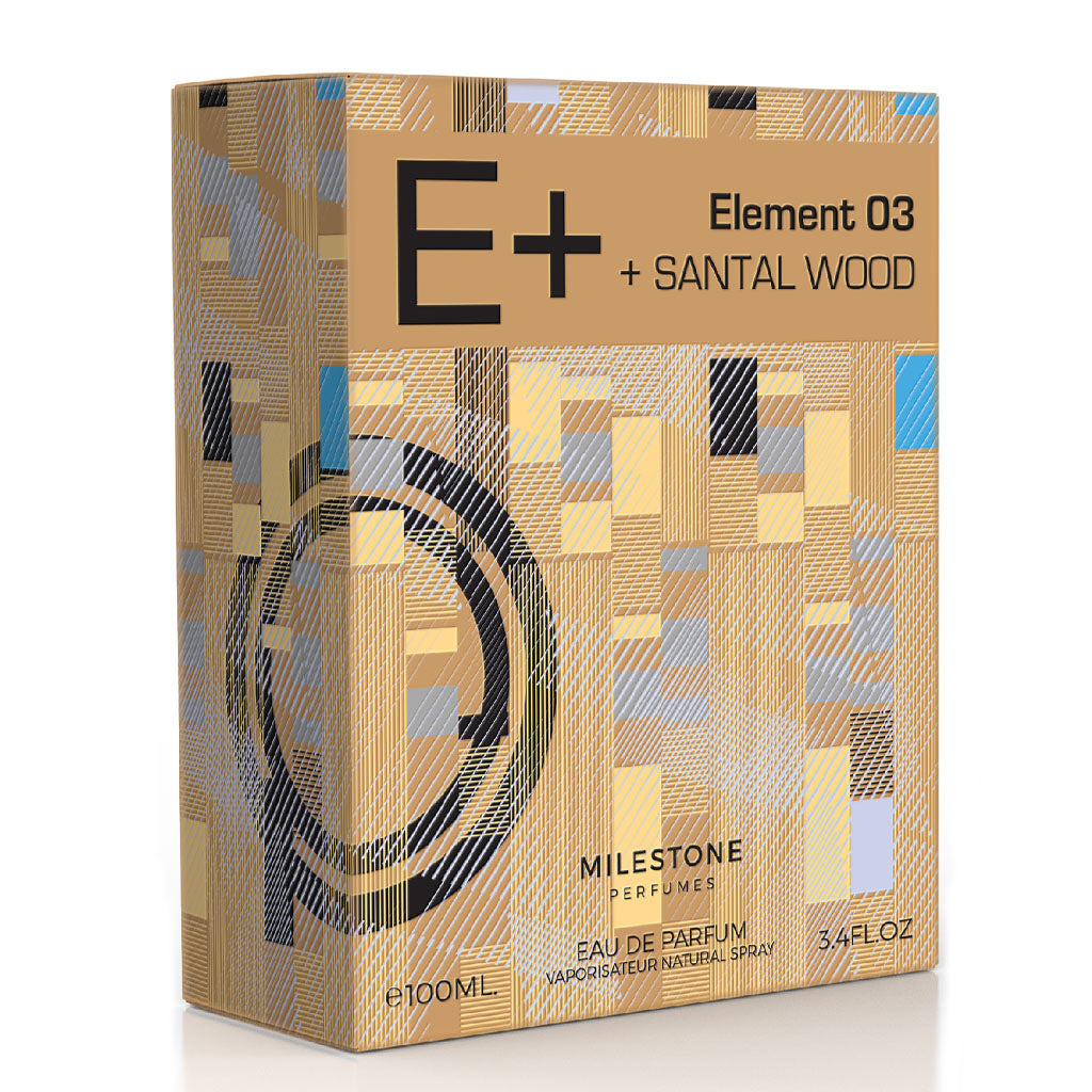 Element 03 + Santal Wood EDP ✨ 100ML | A Fresh Woody Elegance with Citrus, Herbs, and Amber