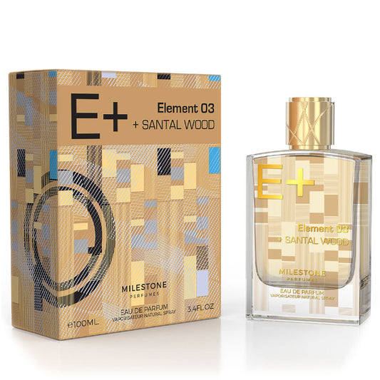 Element 03 + Santal Wood EDP ✨ 100ML | A Fresh Woody Elegance with Citrus, Herbs, and Amber