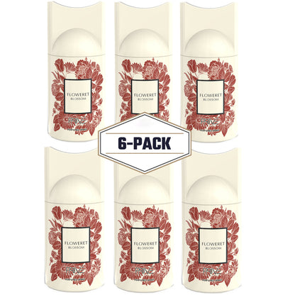 PRIVE Floweret Blossom Perfume Deodorant 250ml 6x PACK | A Sweet, Floral Elegance for Every Day