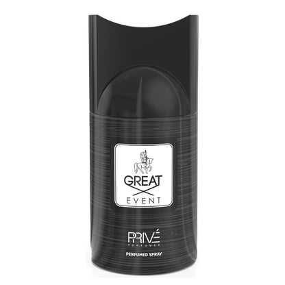 PRIVE Great Event Perfume Deodorant 250ml 6x PACK | A Bold, Elegant Fragrance for Every Occasion