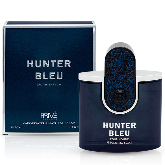 PRIVE Hunter Bleu Pour Homme EDP ✨ 90ML | A Sophisticated Blend of Tropical and Woody Notes with a Smoky Finish