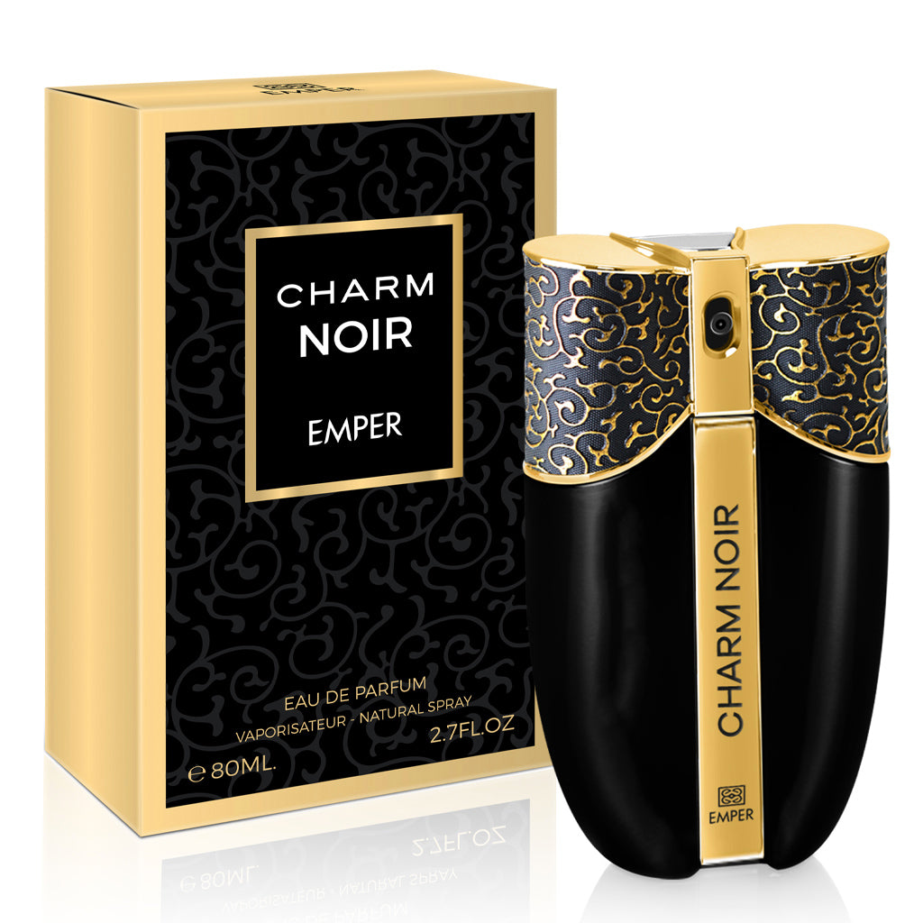 Charm Noir EDP ✨ 80ml Unisex | Elegant Woody Notes with Green Apple & Italian Mandarin