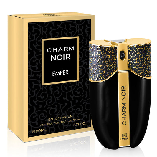 Charm Noir EDP ✨ 80ml Unisex | Elegant Woody Notes with Green Apple & Italian Mandarin