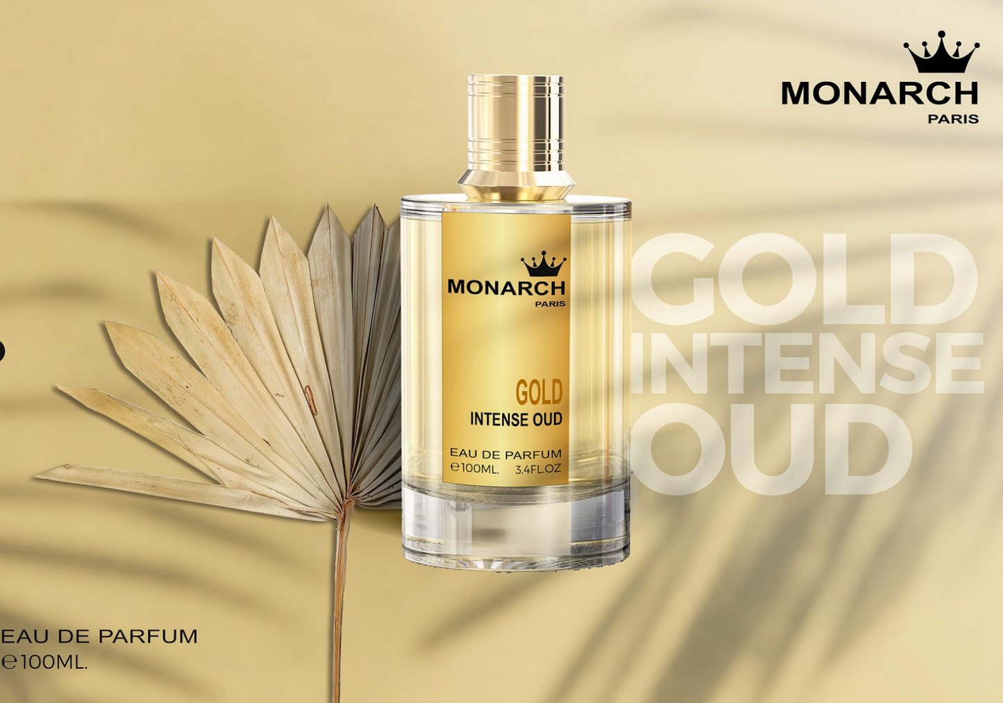 Monarch Gold Intense Oud EDP ✨ 100ml | A Sophisticated Woody Elegance with a Citrus-Rose Fusion