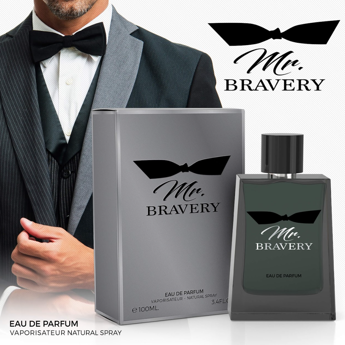 Mr. Bravery Unisex EDP ✨ 100ml | Bold Citrus, Herbal & Woody Elegance for the Brave