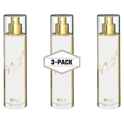 PRIVE Seno (Pour Femme) - Body Mist 250ML 3-Pack ✨ | A Floral, Citrusy Delight with Warm, Sensual Undertones