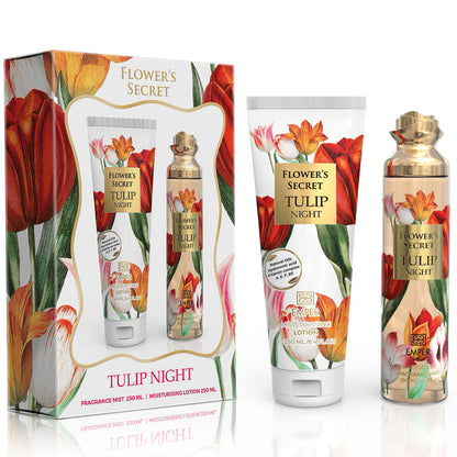 Flower's Secret Tulip Night Gift Set ✨ | 100ml EDP | A Fresh & Fruity Floral Symphony