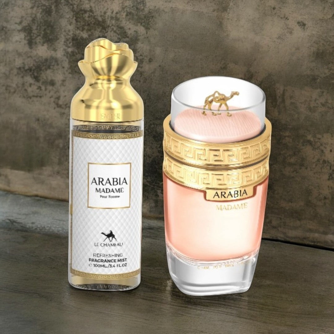 2in1 Gift Set Arabia Madame Eau De Parfum & Body Mist 100ml ✨ | Timeless Elegance in a Luxurious Gift Set