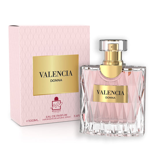 Valencia Donna Pour Femme EDP ✨ 100ml | A Timeless Floral Blend of Bergamot, Rose & Leather