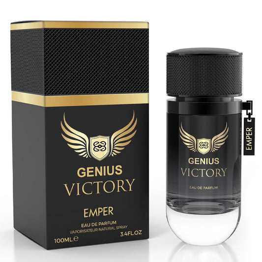 Genius Victory EDP ✨ 100ml (Pour Homme) | A Captivating Blend of Spicy Citrus & Warm Amber