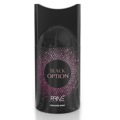 PRIVE Black Option Perfume Deodorant 250ML 6x PACK ✨ | A Bold Coffee and Floral Blend with Warm, Woody Base Notes