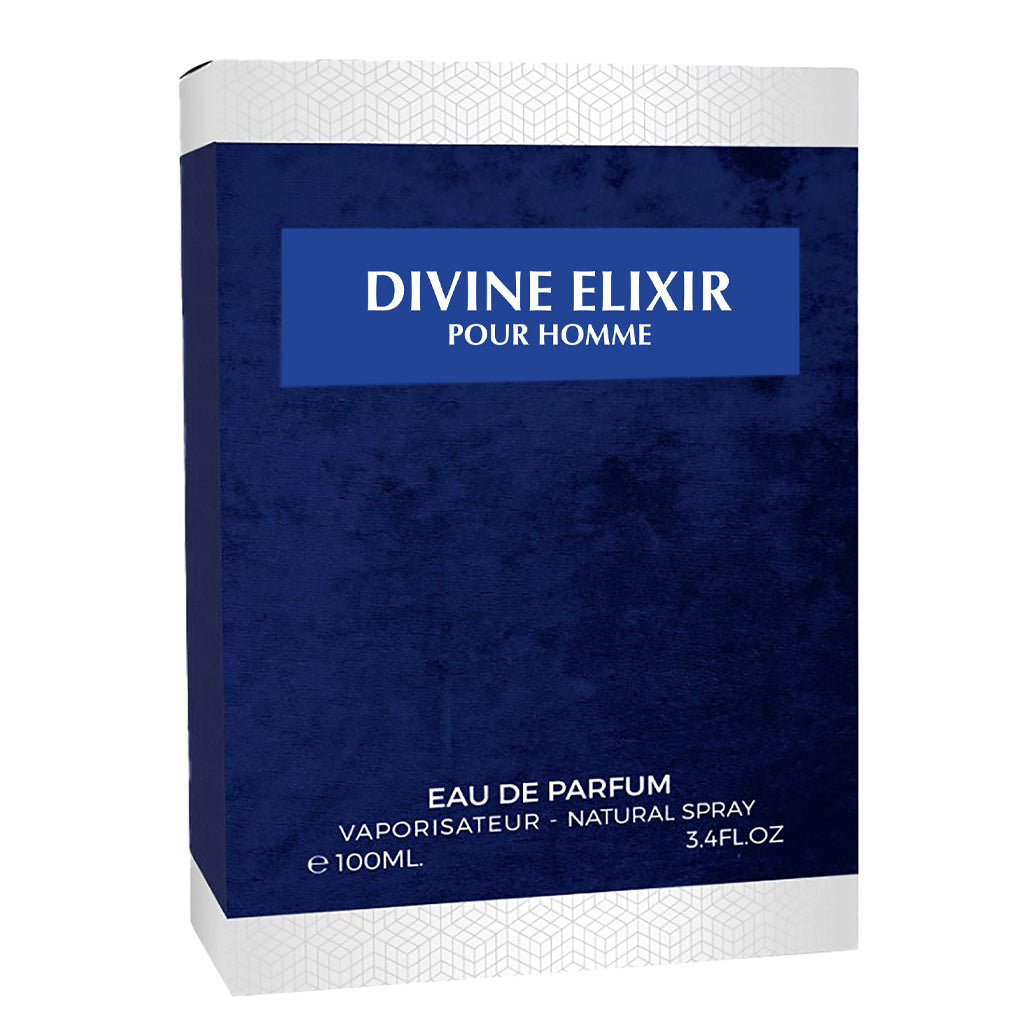 Divine Elixir Pour Homme EDP ✨ 100ML | A Fresh and Spicy Masculine Fragrance with a Bold, Woody Base