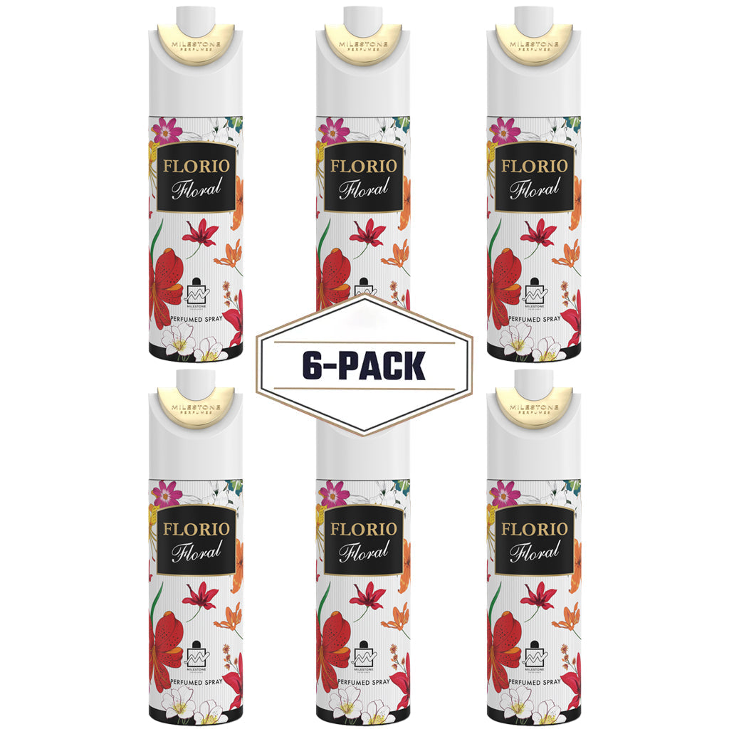 Florio Floral Deodorant 6 Pack ✨ 200ML | A Fresh, Floral Fragrance with Earthy, Spicy Undertones