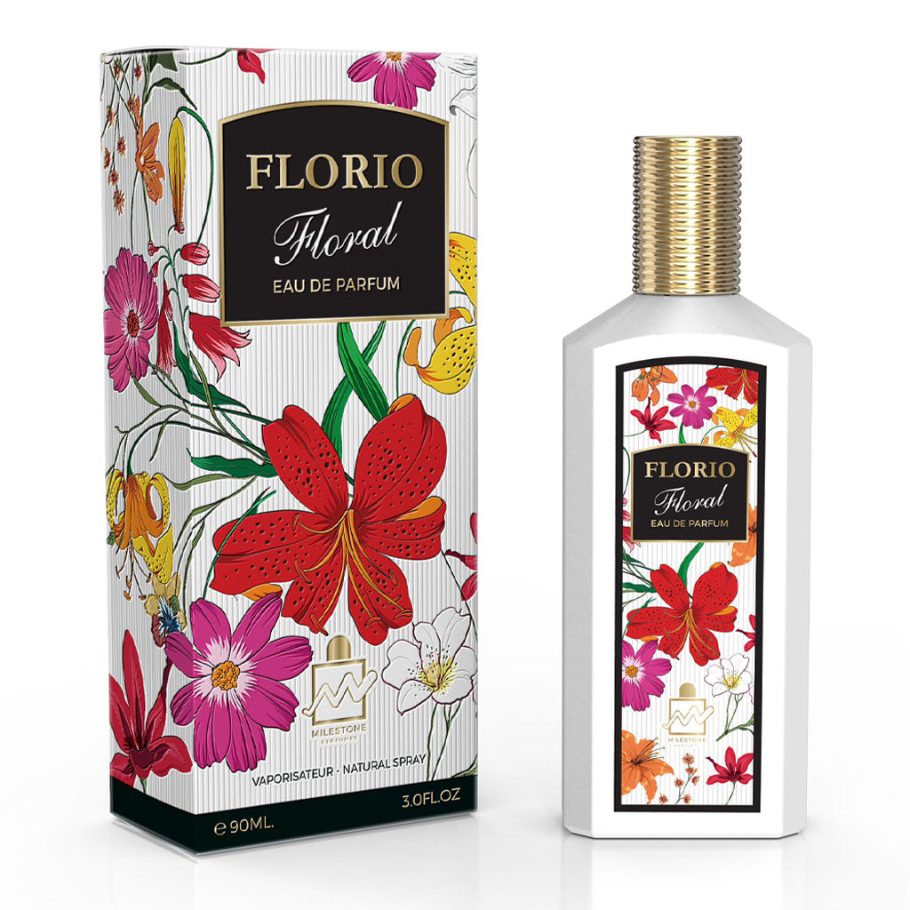 Florio Floral EDP ✨ 90ML | A Timeless Floral Symphony with Pear, Gardenia, and Patchouli