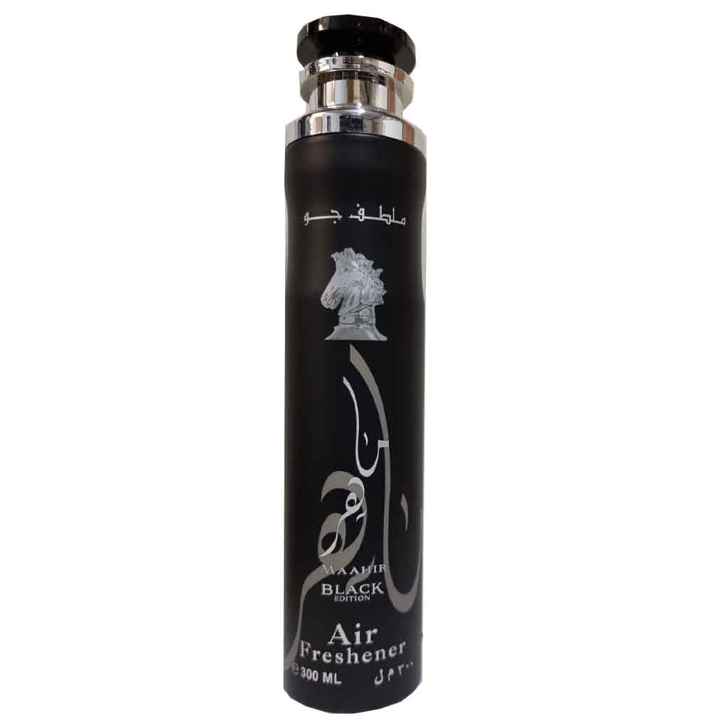 MAAHIR BLACK Airfreshener 300ml by Lattafa 6x PACK (6 units)