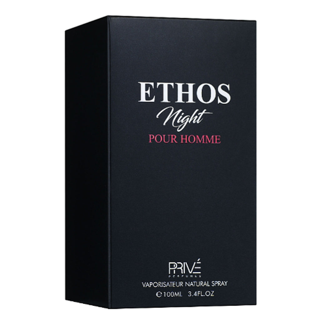 PRIVE Ethos Night Pour Homme EDP ✨ 100ML | A Majestic, Spicy-Citrus Opening with a Warm, Herbal Heart