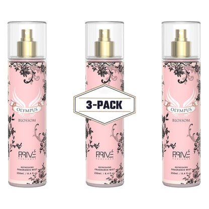 PRIVE Olympus Blossom Body Mist 250ml 3-Pack | Fresh and Floral Elegance