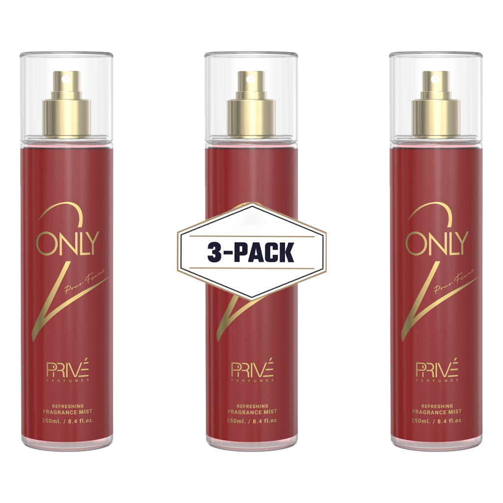 PRIVE Only 2 Body Mist 250ml 3-Pack ✨ | A Delicate Floral Mist with a Subtle, Sensual Twist