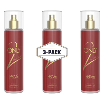 PRIVE Only 2 Body Mist 250ml 3-Pack ✨ | A Delicate Floral Mist with a Subtle, Sensual Twist