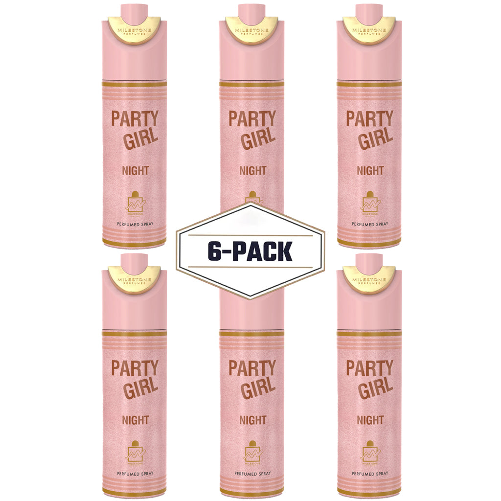 Party Girl Night Deodorant 200ML ✨ 6 Pack | A Sweet, Fruity & Floral Experience with a Warm, Sensual Base