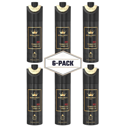 Milestone Monarch Red Tobacco Vanilla ✨ Deodorant 6 Pack 200ml | A Rich and Warm Scent with Spicy and Woody Undertones