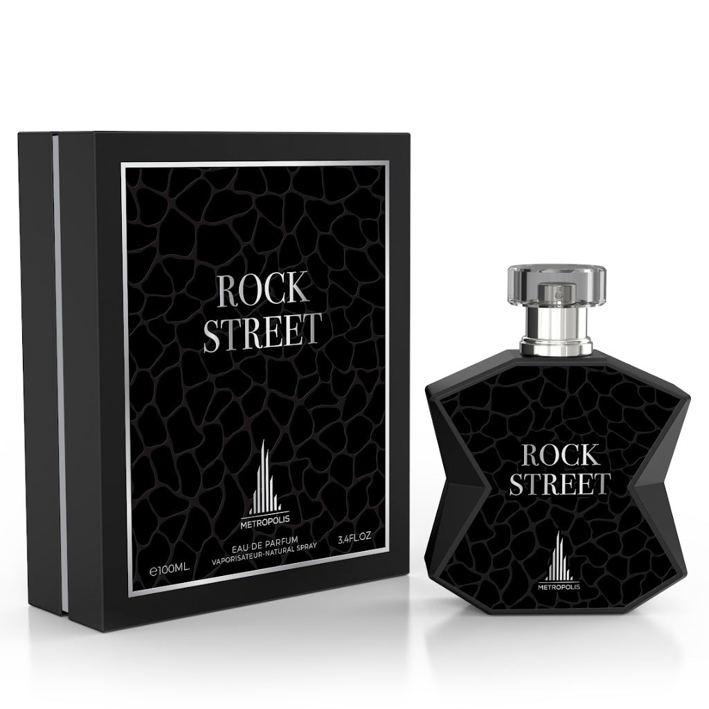 Metropolis Rock Street EDP ✨ 100ml | A Bold Blend of Fruity, Woody, and Spicy Notes