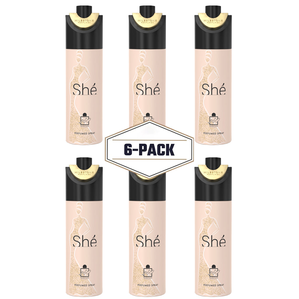 She Pour Femme Deodorant 6 Pack 200ml | A Floral-Fruity Elegance with Warm, Woody Base Notes